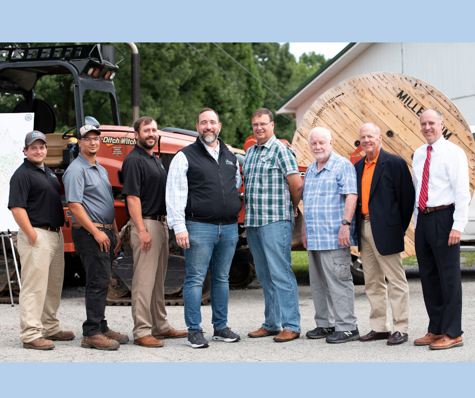 Leaders of ZiTel, Inc. with County supervisors and staff