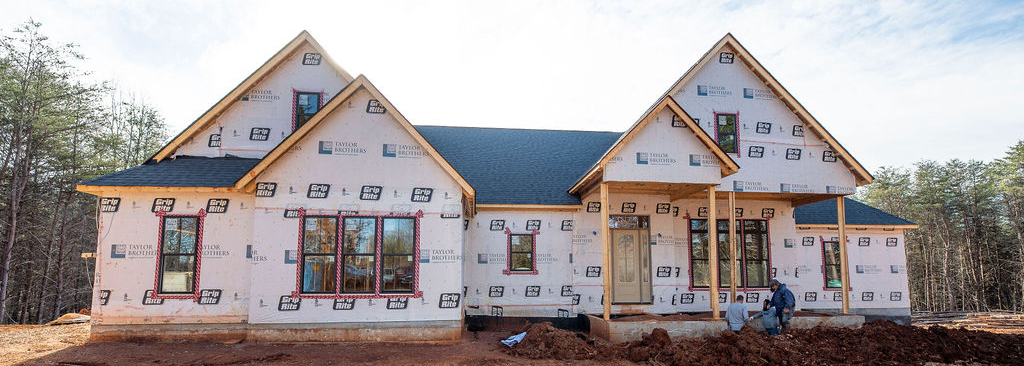 Home under construction in Bedford County