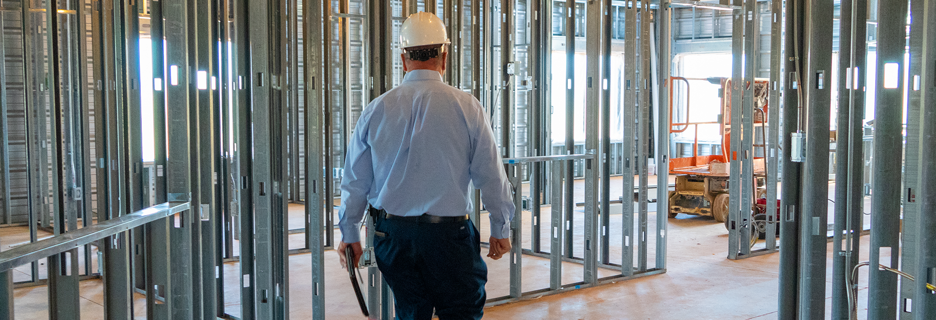 Employee inspects commercial building in Bedford County