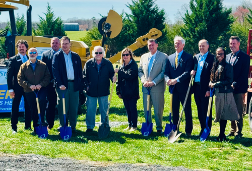 Bedford County, DHCD and RiverStreet Networks officials at groundbreaking